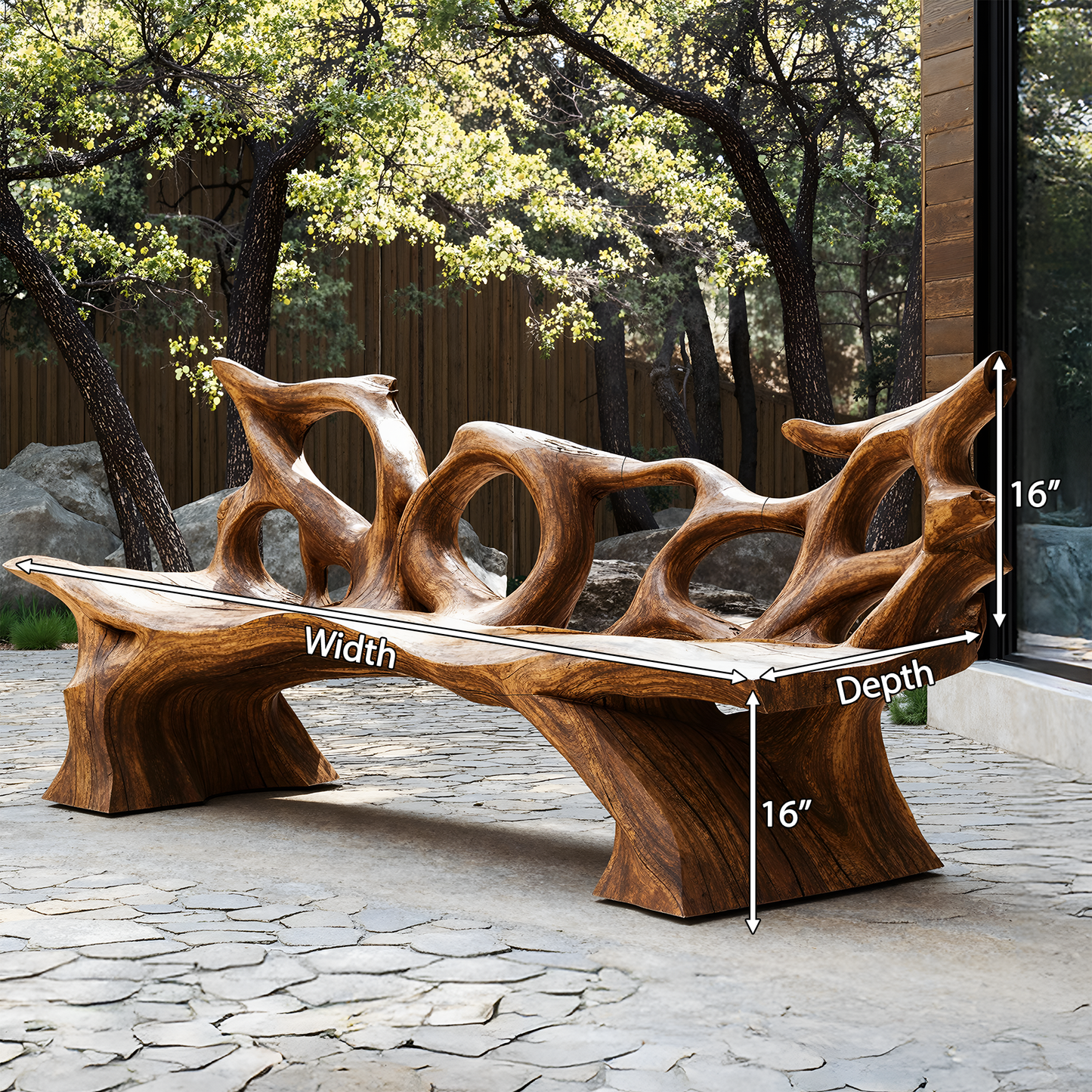 Mid Century Branch Bench Entryway Furniture For Compact Foyers