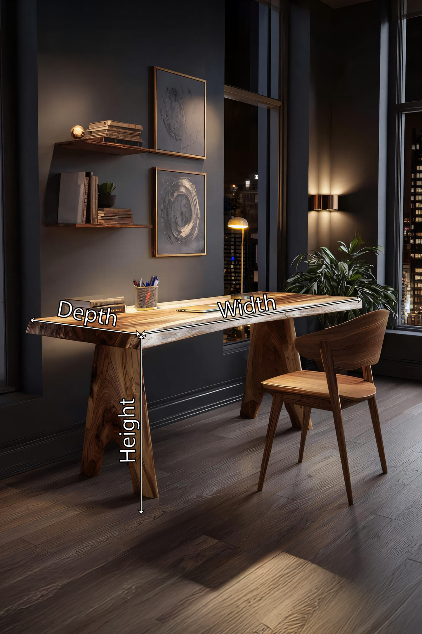 Modern Wooden Desk For Home Study And Creative Space