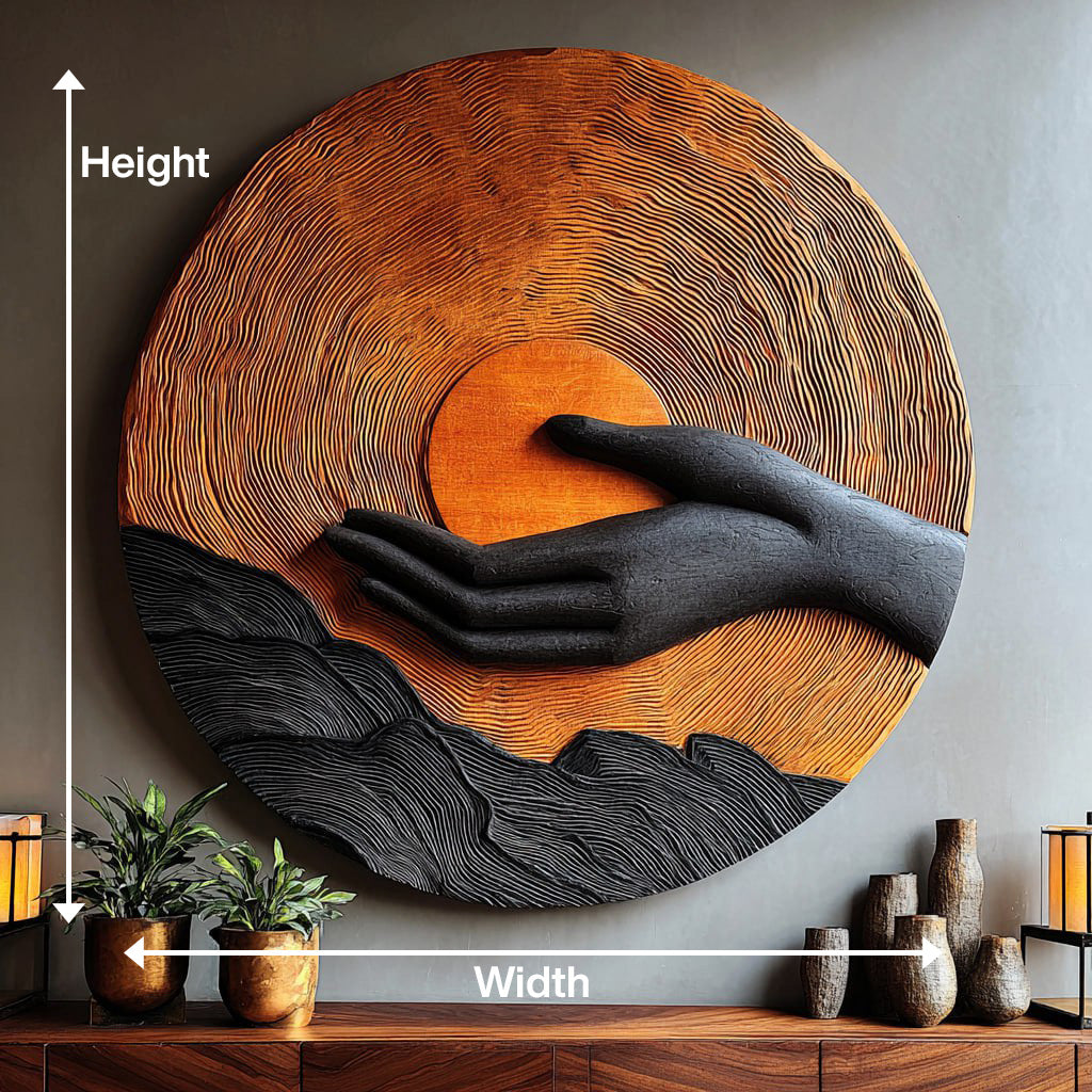Modern Wooden Wall Art Sculpture For Entryway And Hallway Decor