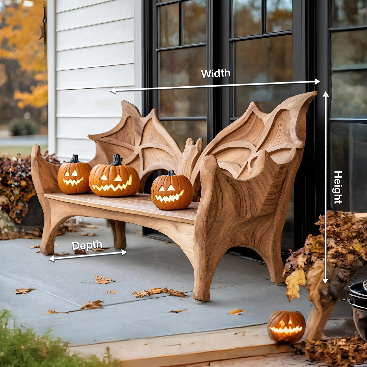 Mid Century Live Edge Outdoor Bench For Patio And Garden Design