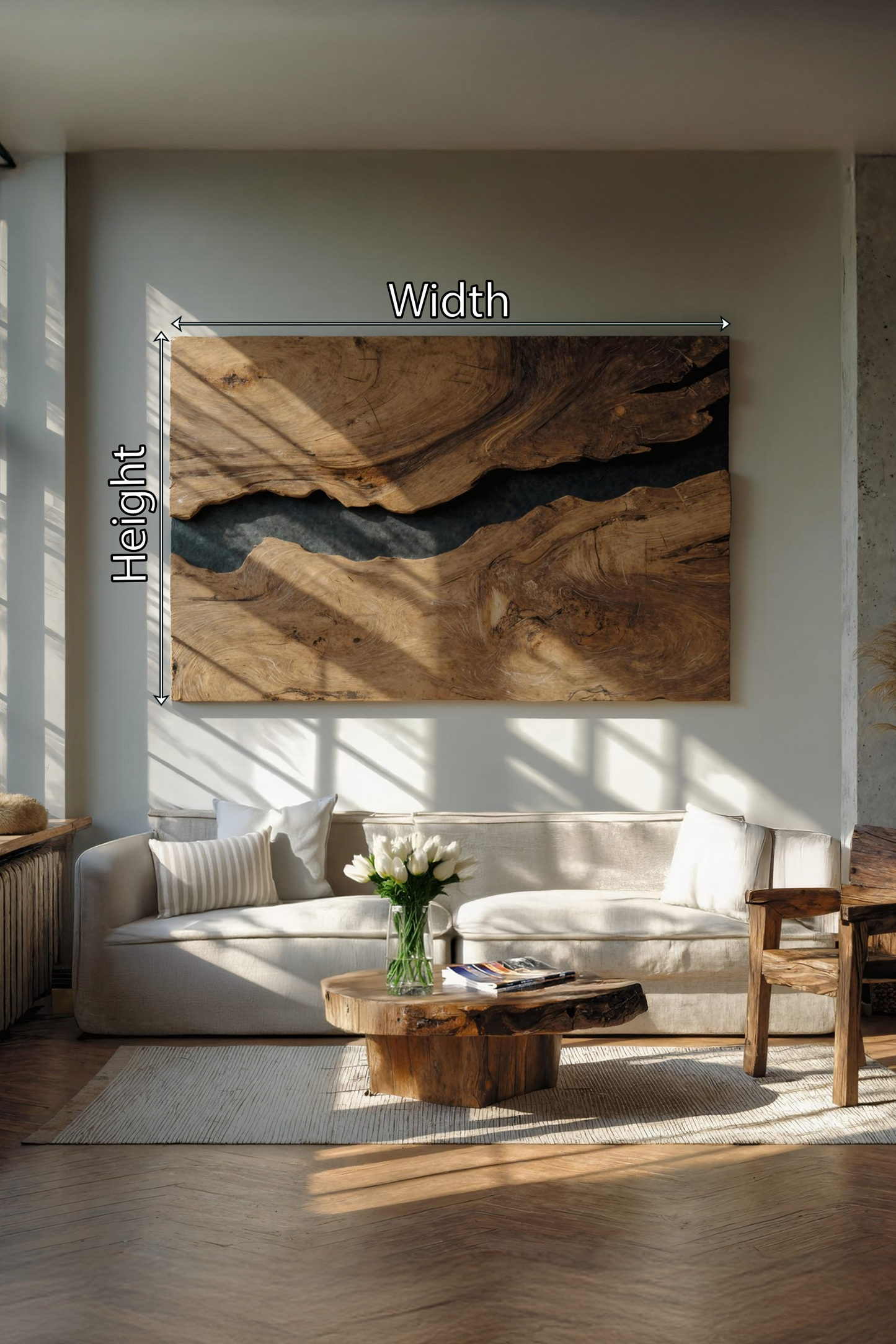 Modern Rectangular Wooden Wall Art For Home Decor