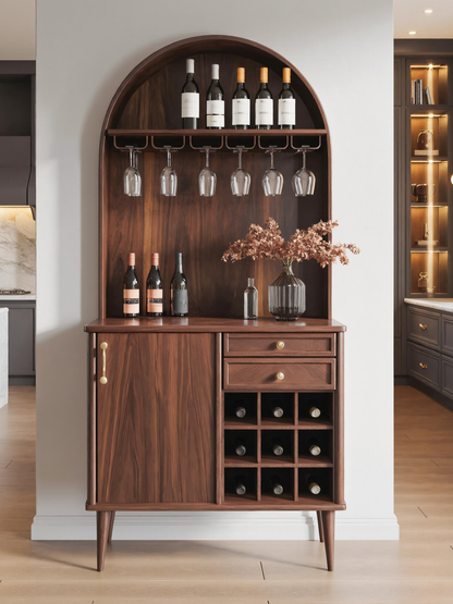 Classic Wine Cabinet With Storage For Dining Room