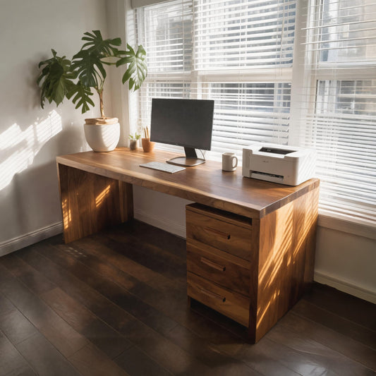 Modern Office Desk With Drawers For Home Office