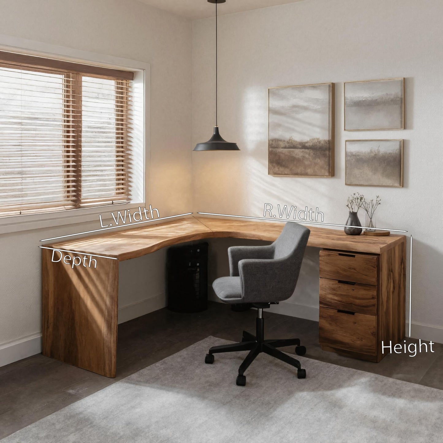 Modern L Shaped Corner Desk For Home Office Furniture