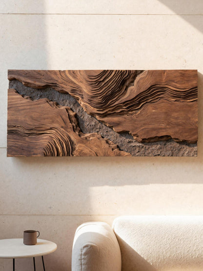 Sculptural Wall Art with Flow Design For Living Room