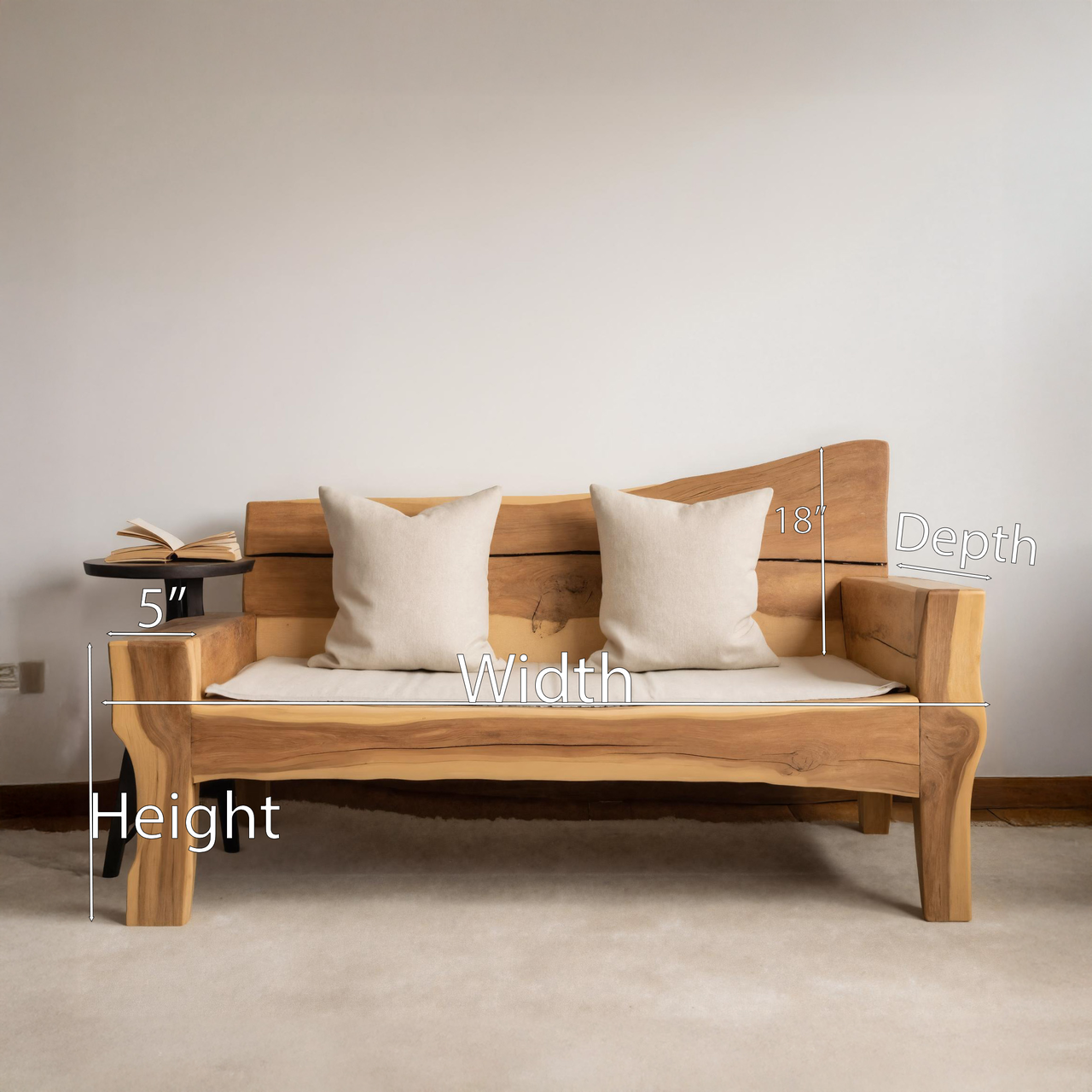 Artistic Live Edge Sofa For Living Room