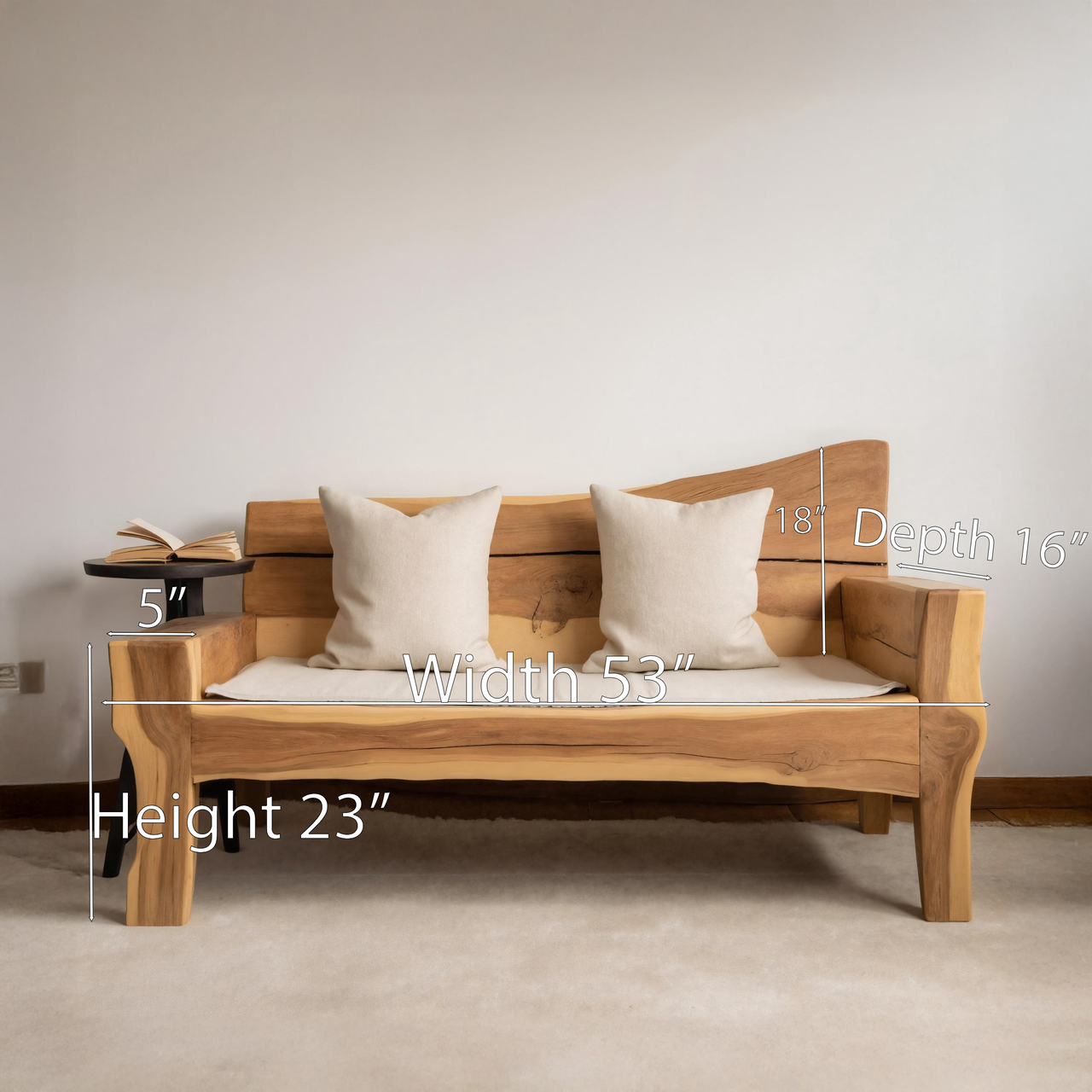 Artistic Live Edge Sofa For Living Room