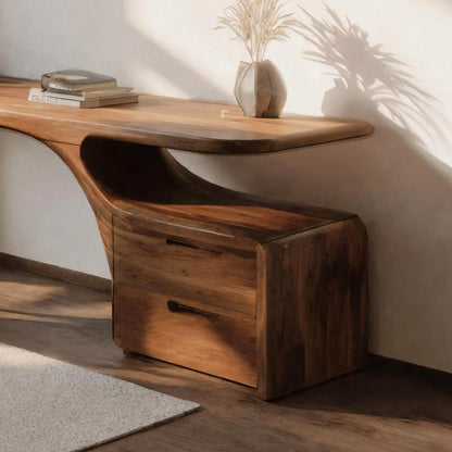 Organic Desk With Drawer Storage For Home Office