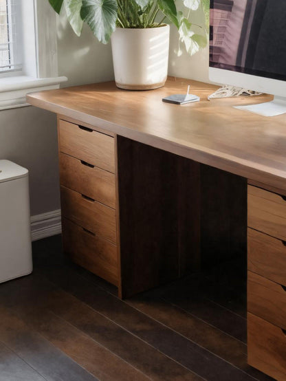 Modern Desk With Multiple Drawers For Home Office