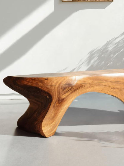 Artistic Sculptural Organic Bench For Entryway Decor