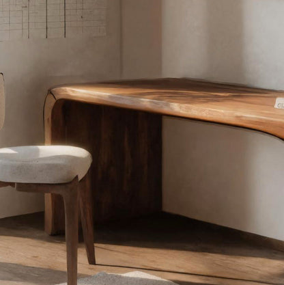 Organic Desk With Drawer Storage For Home Office