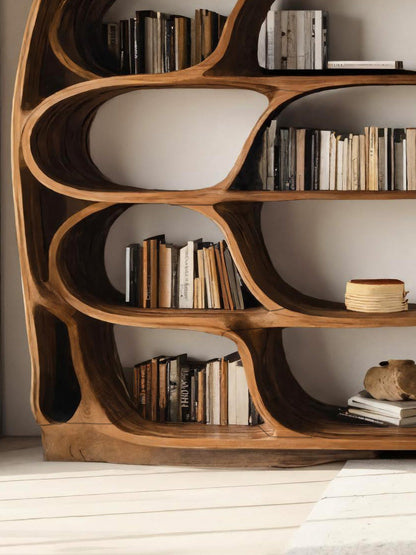 Modern Sculptural Bookshelf For Bedroom Or Living Room