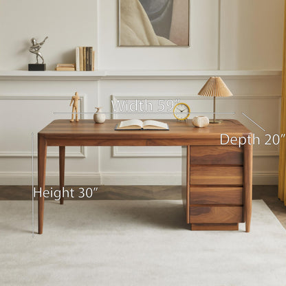 Modern Writing Desk With Drawers For Home Office