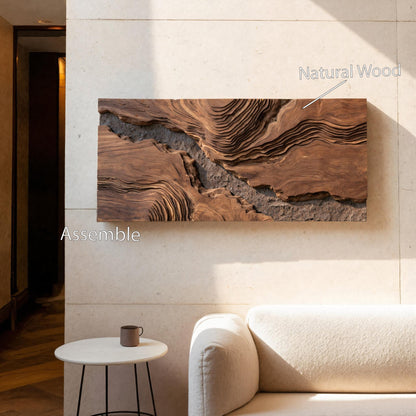 Sculptural Wall Art with Flow Design For Living Room