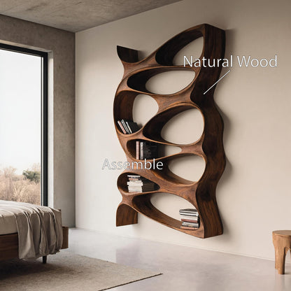 Artistic Sculptural Wall Mounted Bookshelf For Living Room