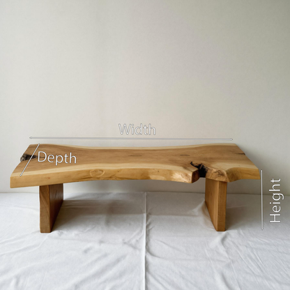 Minimalist Live Edge Bench For Entryway