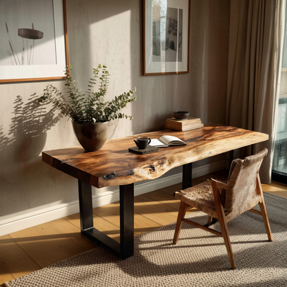 Handcrafted Wooden Tabletop For Modern Bedroom Decor
