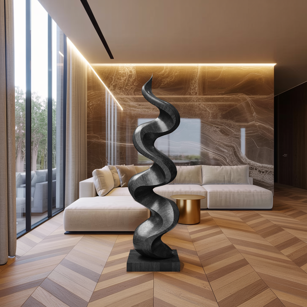 Mid Century Handmade Wood Art For Living Space