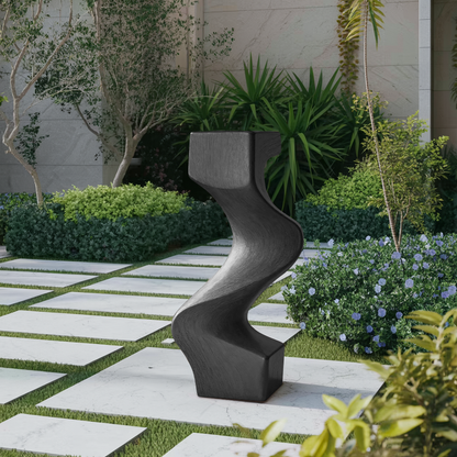 Mid Century Wooden Abstract Sculpture For Furniture Decor