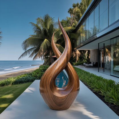 Modern Solid Wood Sculpture Entryway Design Accent Furniture