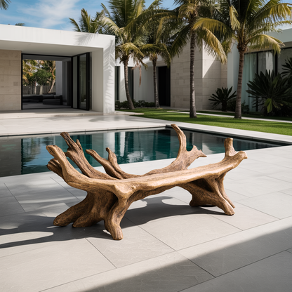 Handcrafted Live Edge Bench For Entryway Design