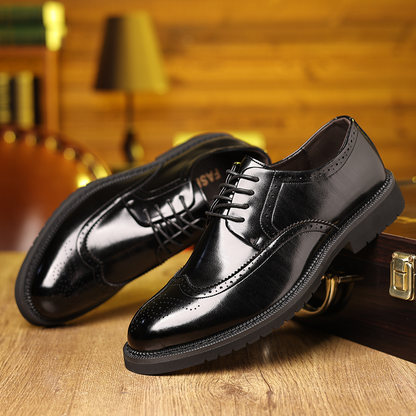 Bristol Brogue Leather Dress Shoes