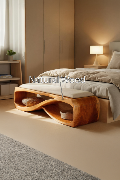 Contemporary Wooden Bench For Bedroom Furniture Decor