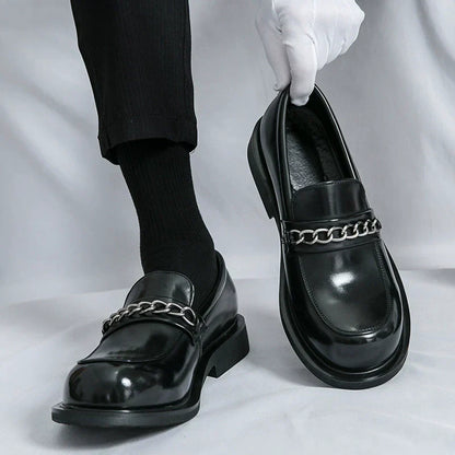 Belvedere Chain Leather Loafers