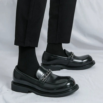 Belvedere Chain Leather Loafers