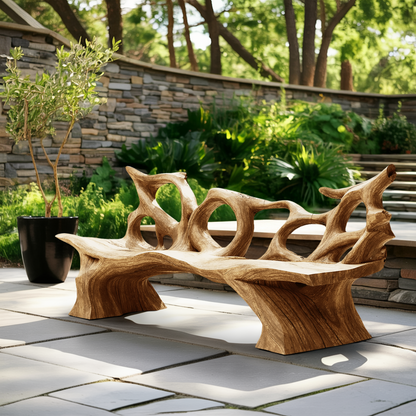 Mid Century Branch Bench Entryway Furniture For Compact Foyers