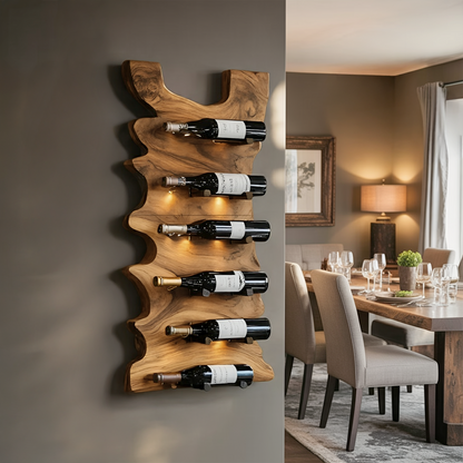 Handcrafted Live Edge Wine Holder For Entryway Design Ideas