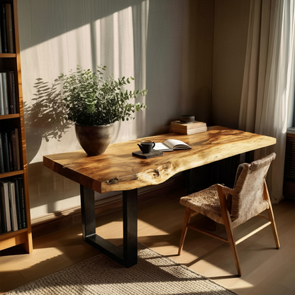 Handcrafted Wooden Tabletop For Modern Bedroom Decor