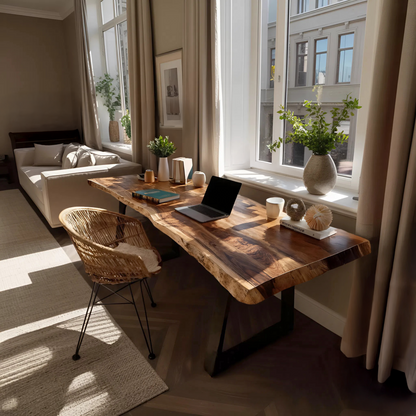 Mid Century Solid Wood Tabletop For Living Room Decor