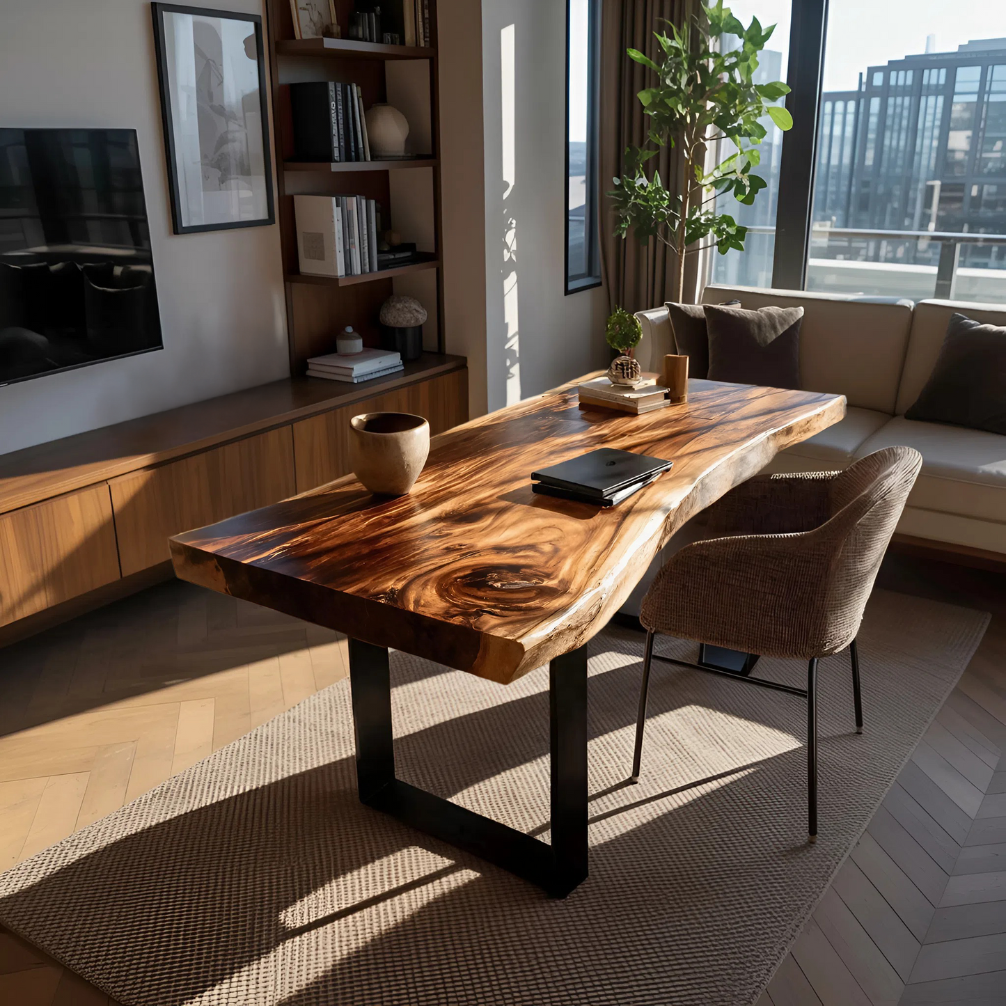 Handcrafted Solid Wood Tabletop For Furniture Decor