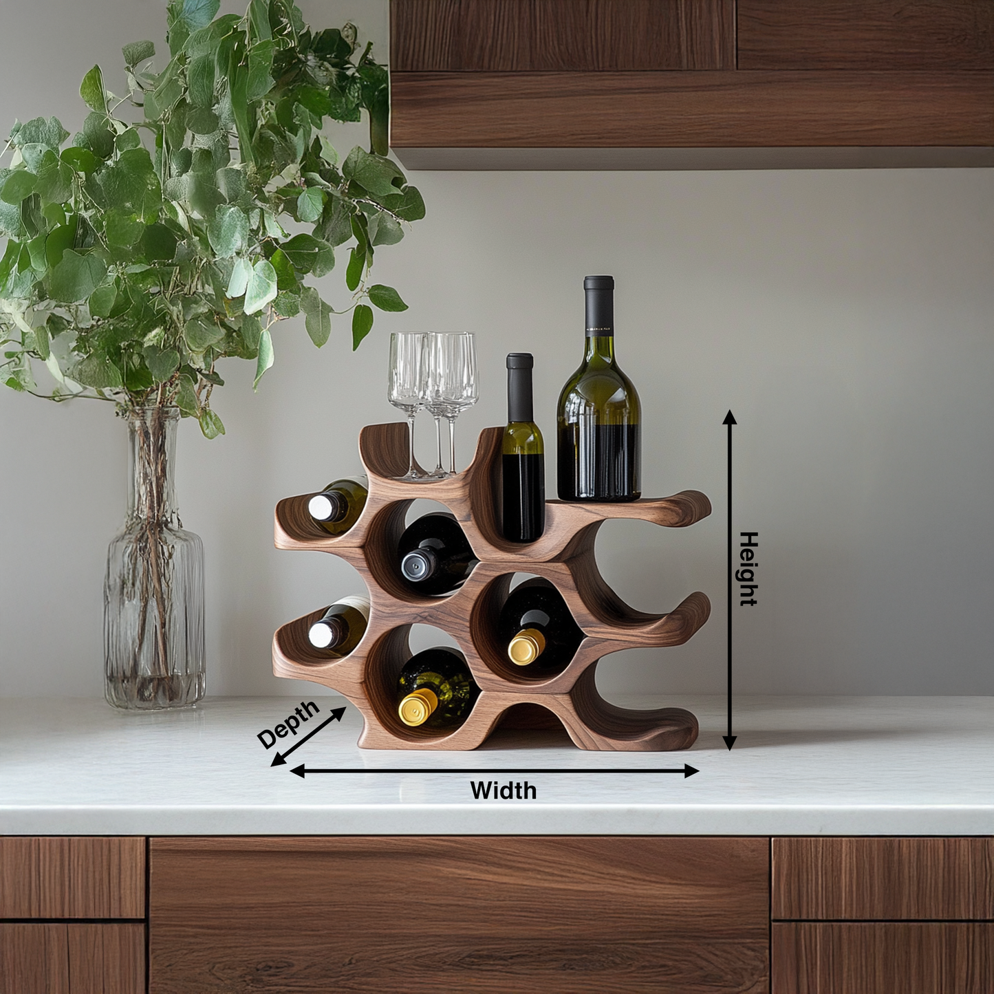 Rustic Wine Holder For Warm Kitchen