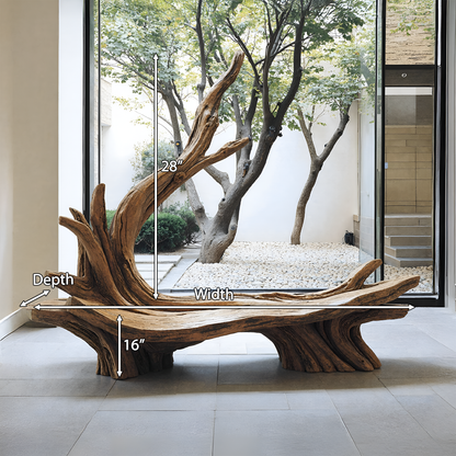 Handcrafted Live Edge Bench For Artistic Patio Designs