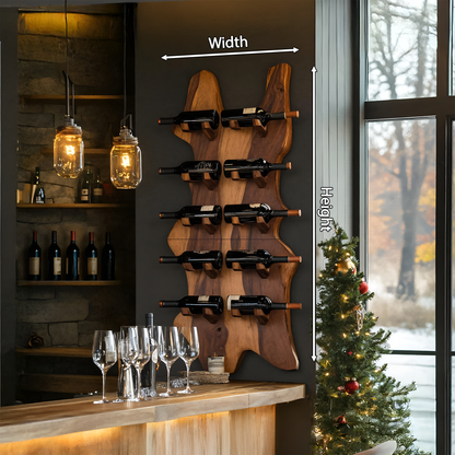 Modern Solid Wood Wine Rack For Bar Decor And Home Display