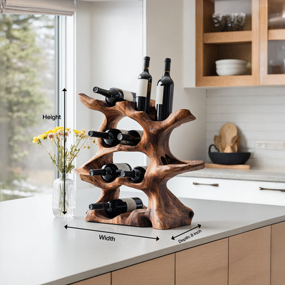 Farmhouse Wine Holder For Kitchen Rustic Wall Design