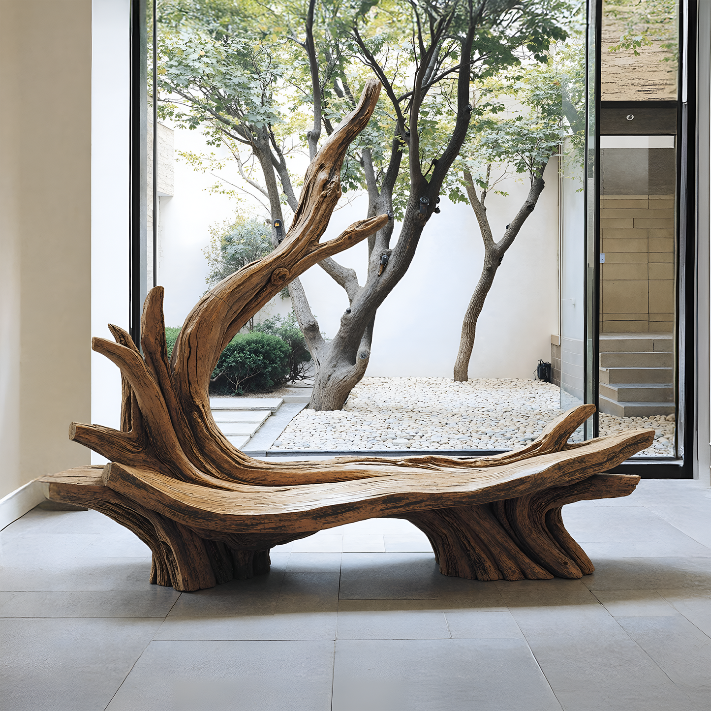 Handcrafted Live Edge Bench For Artistic Patio Designs
