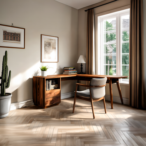 L Shaped Study Desk For Home Office