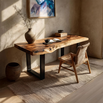 Handcrafted Wooden Tabletop For Modern Bedroom Decor