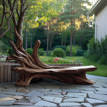 Farmhouse Branch Bench Outdoor Decor For Charming Backyards