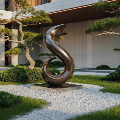 Handmade Abstract Wooden Sculpture For Living Room