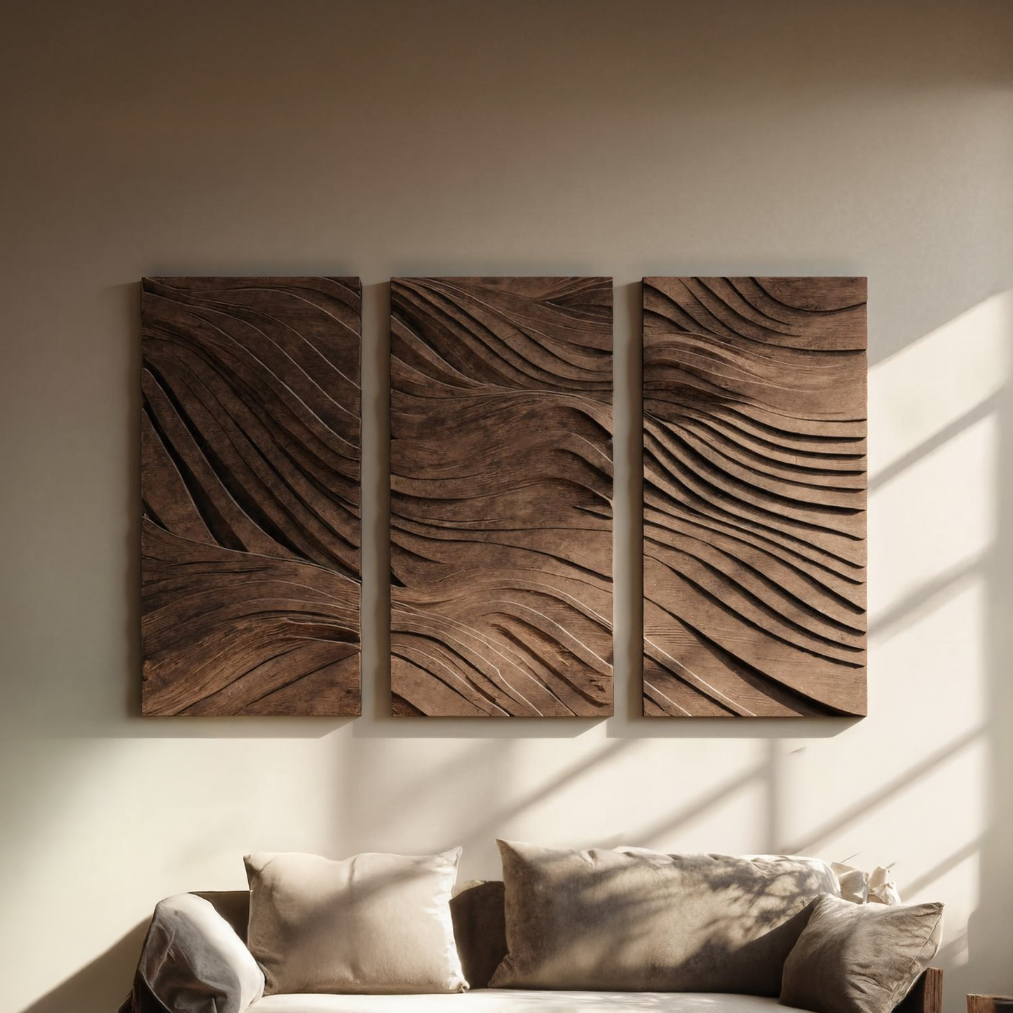Modern Rectangle Solid Wood Wall Art For Bedroom