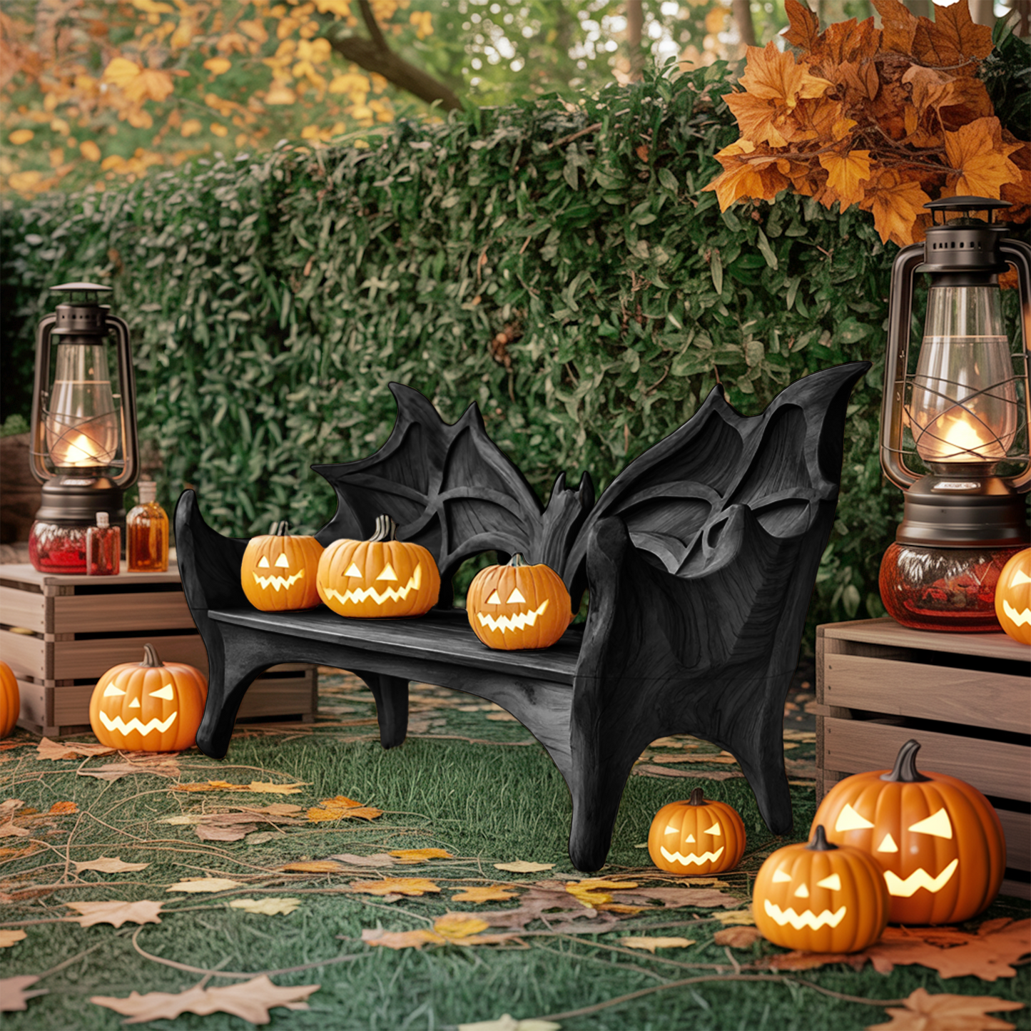 Mid Century Live Edge Outdoor Bench For Patio And Garden Design