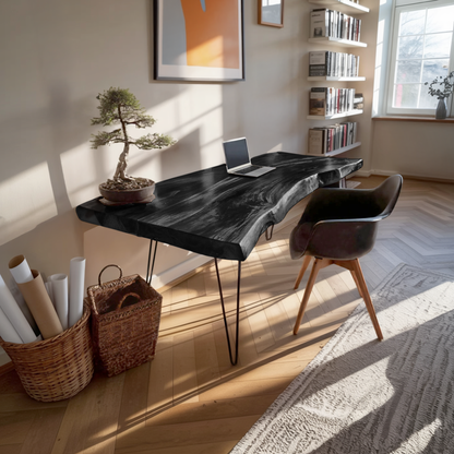 Handcrafted Solid Wood Desk For Bedroom Decor