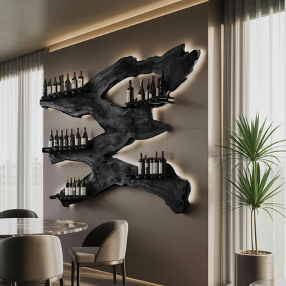 Handcrafted Wine Holder For Kitchen Wine Wall Accent