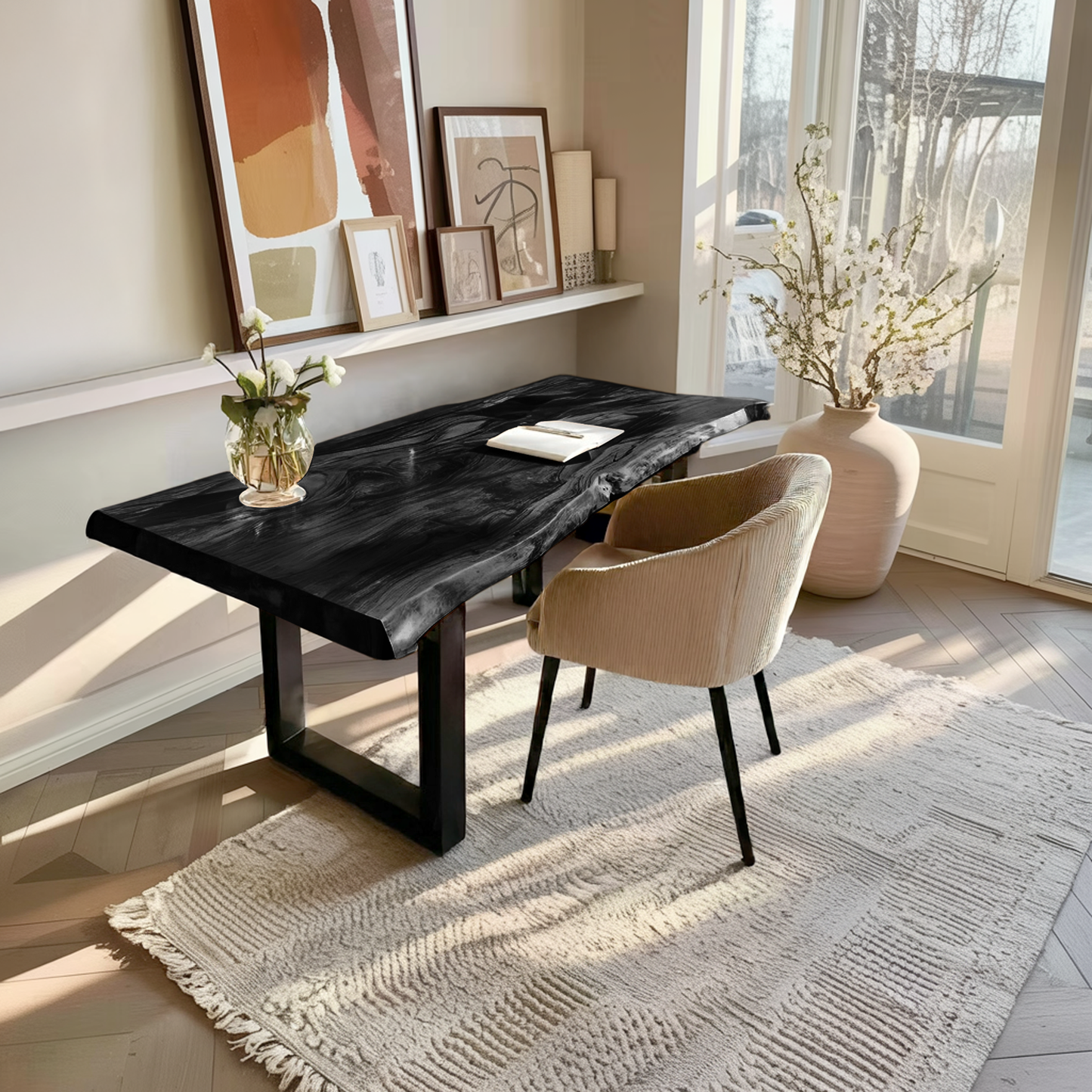 Farmhouse Solid Wood Desk For Classic Decor