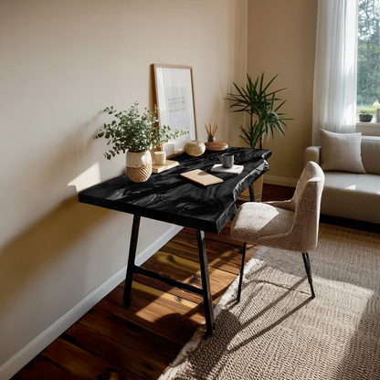 Mid Century Solid Wood Desk For Minimalist Decor