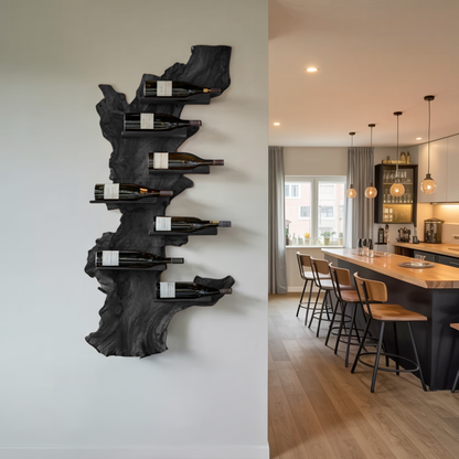 Modern Live Edge Wine Holder For Living Room Furniture Decor